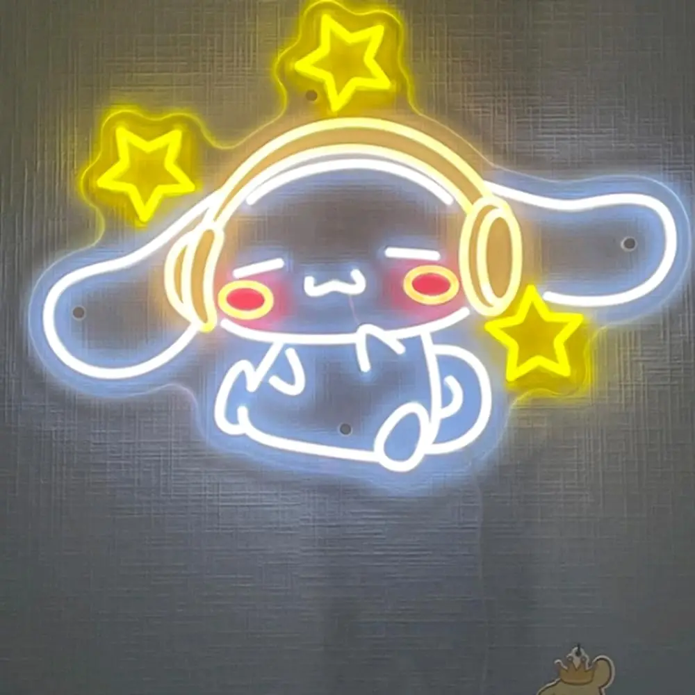 Gaming Accessories Led - Cinnamoroll Headphones Neon Sign LED Dimmable