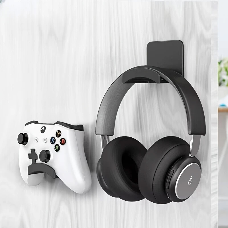 4Pcs Black Adhesive Headphone  - Gaming Accessories Wall 评论和价格