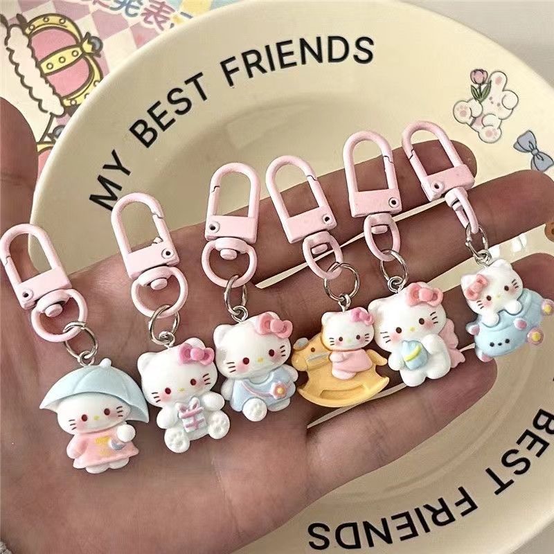 Pink Hello Kitty Keychain Cute - Gaming Accessories Gifts 评论和价格