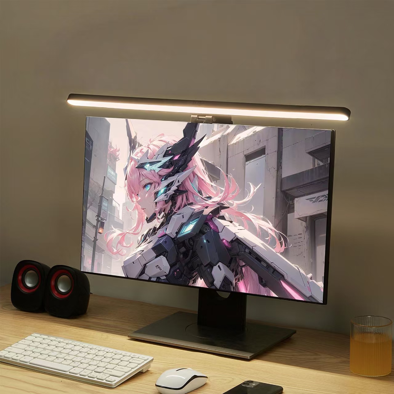 LED Monitor Light Hanging Desk - Gaming Accessories Desk 评论和价格