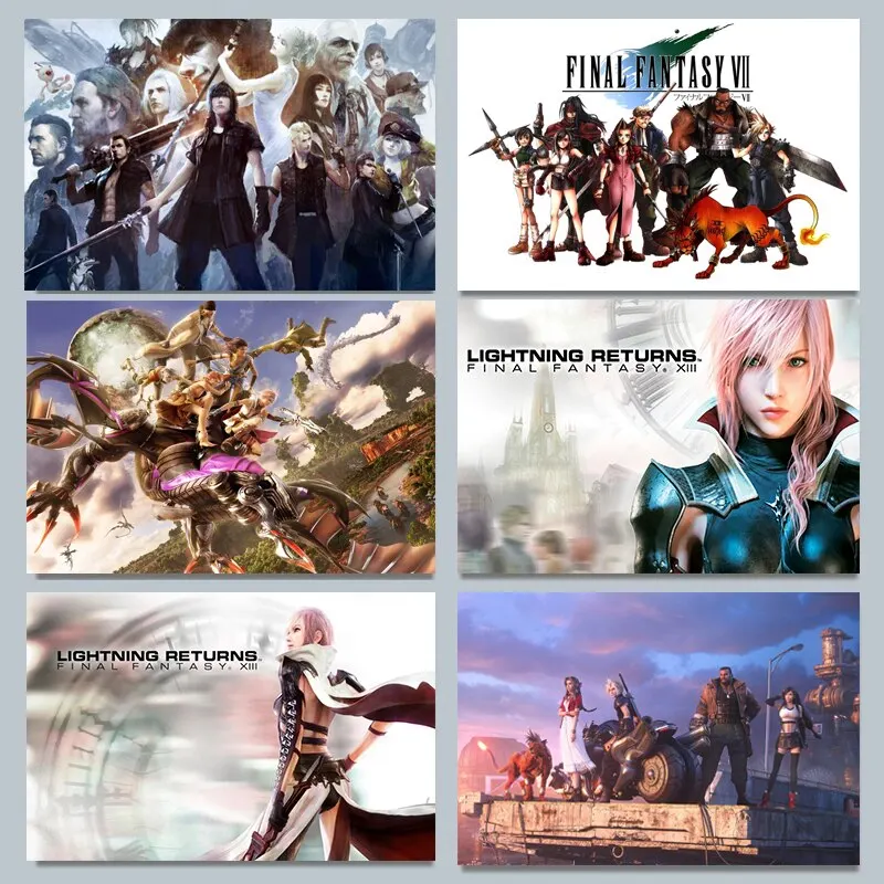 Final Fantasy VII Vaporwave Ca - Gaming Accessories Wall 评论和价格