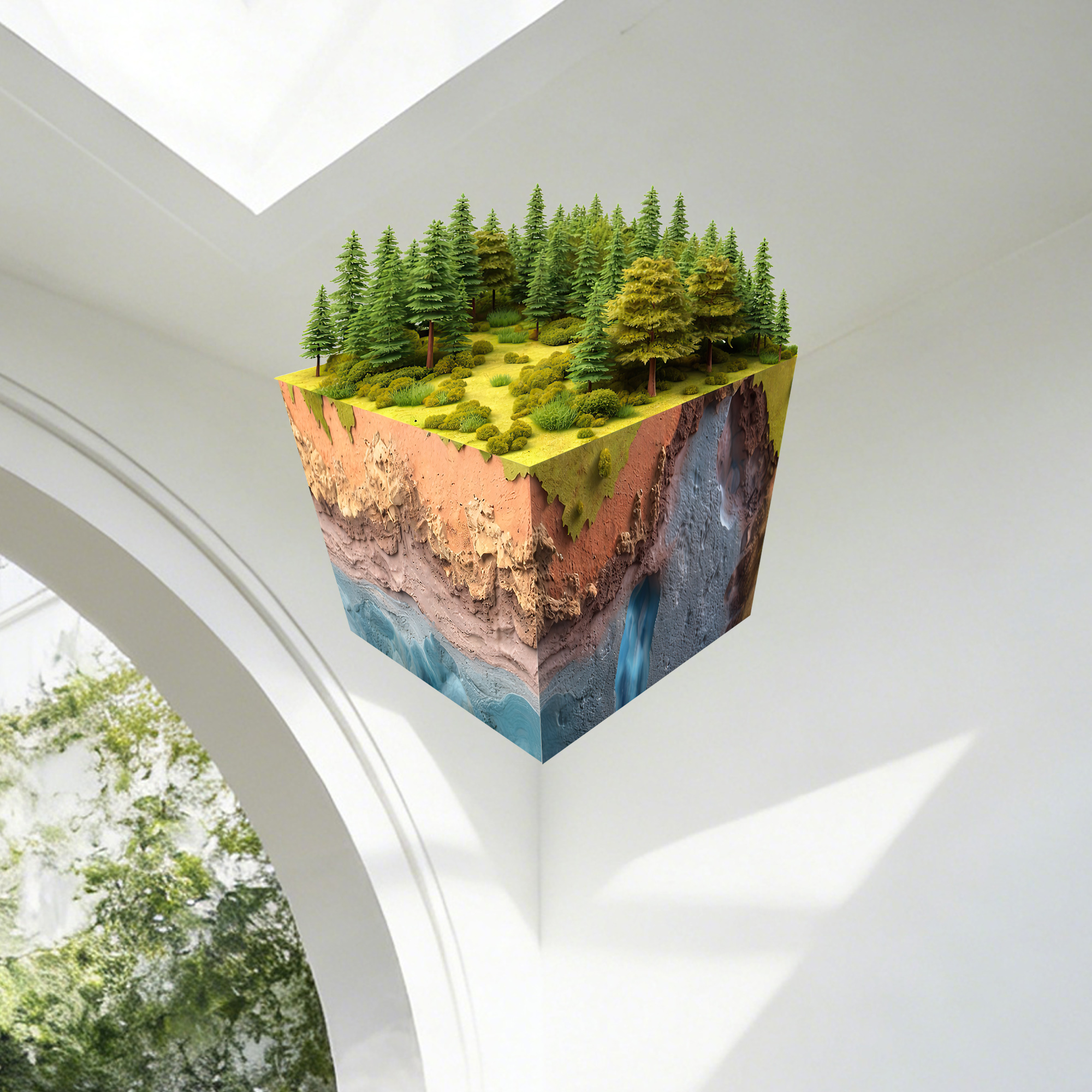 Realistic 3D Grass Cube Wall D - Gaming Accessories Wall 评论和价格