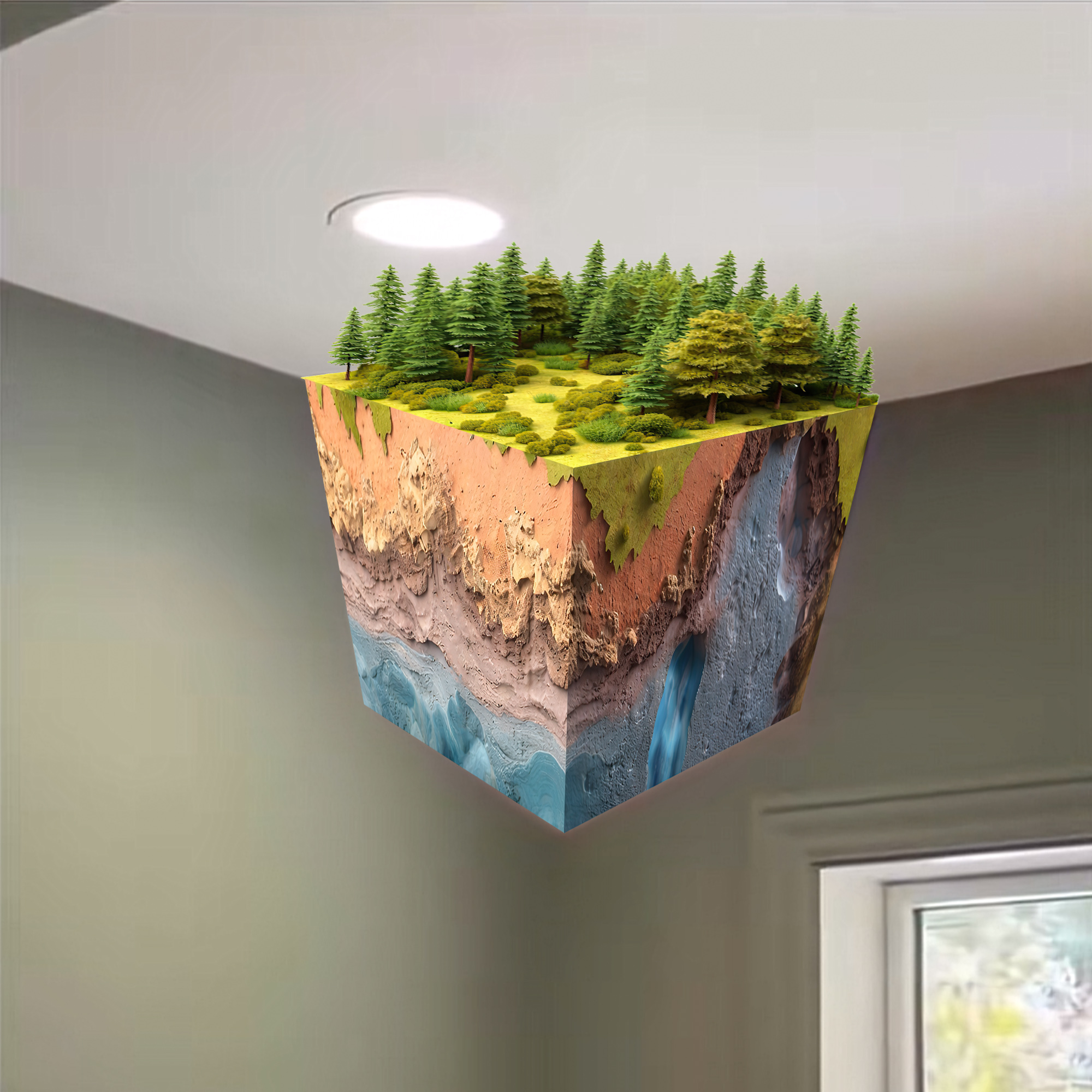 Realistic 3D Grass Cube Wall D - Gaming Accessories Wall 评论和价格
