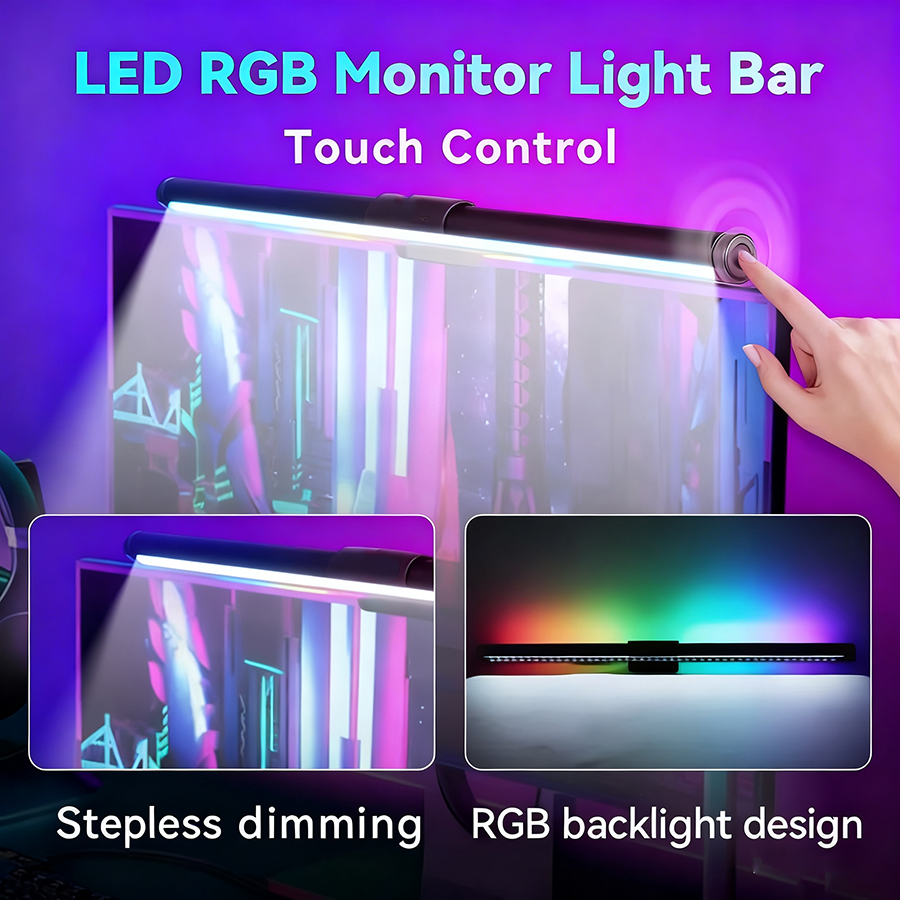 RGB LED Monitor Light Bar Step - Gaming Accessories Led 评论和价格