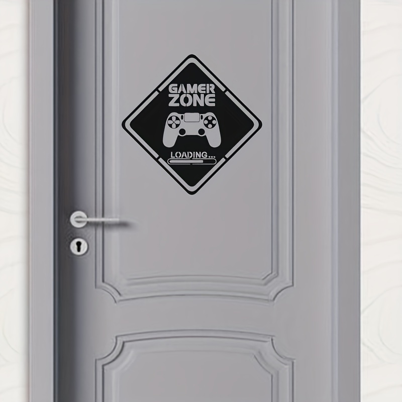 1pc Gamer Zone Door Decal Wall - Gaming Accessories Wall 评论和价格