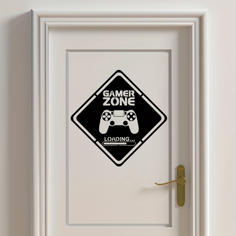 1pc Gamer Zone Door Decal Wall - Gaming Accessories Wall 评论和价格