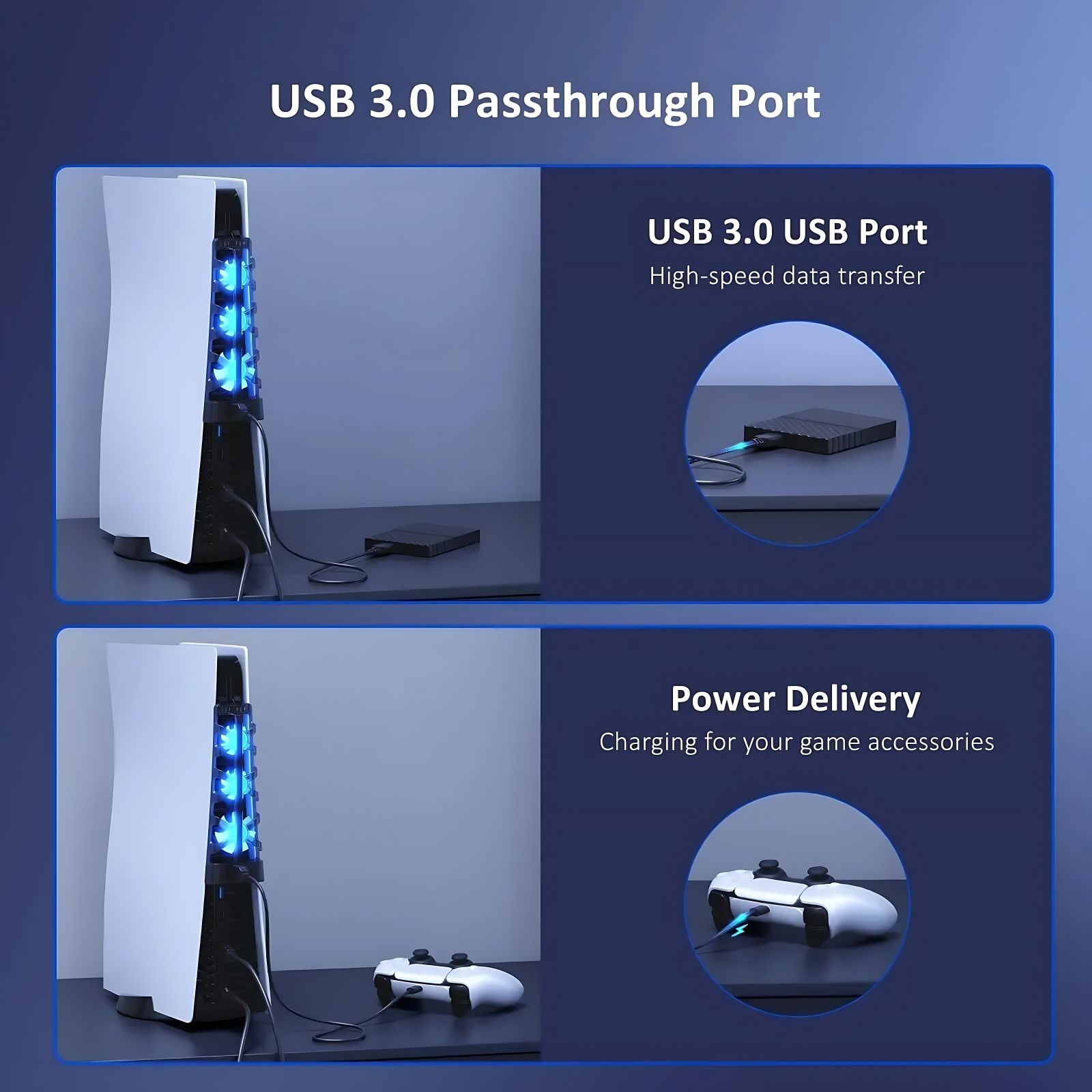 For PS5 Accessories Cooling Fa - Gaming Accessories Led 评论和价格