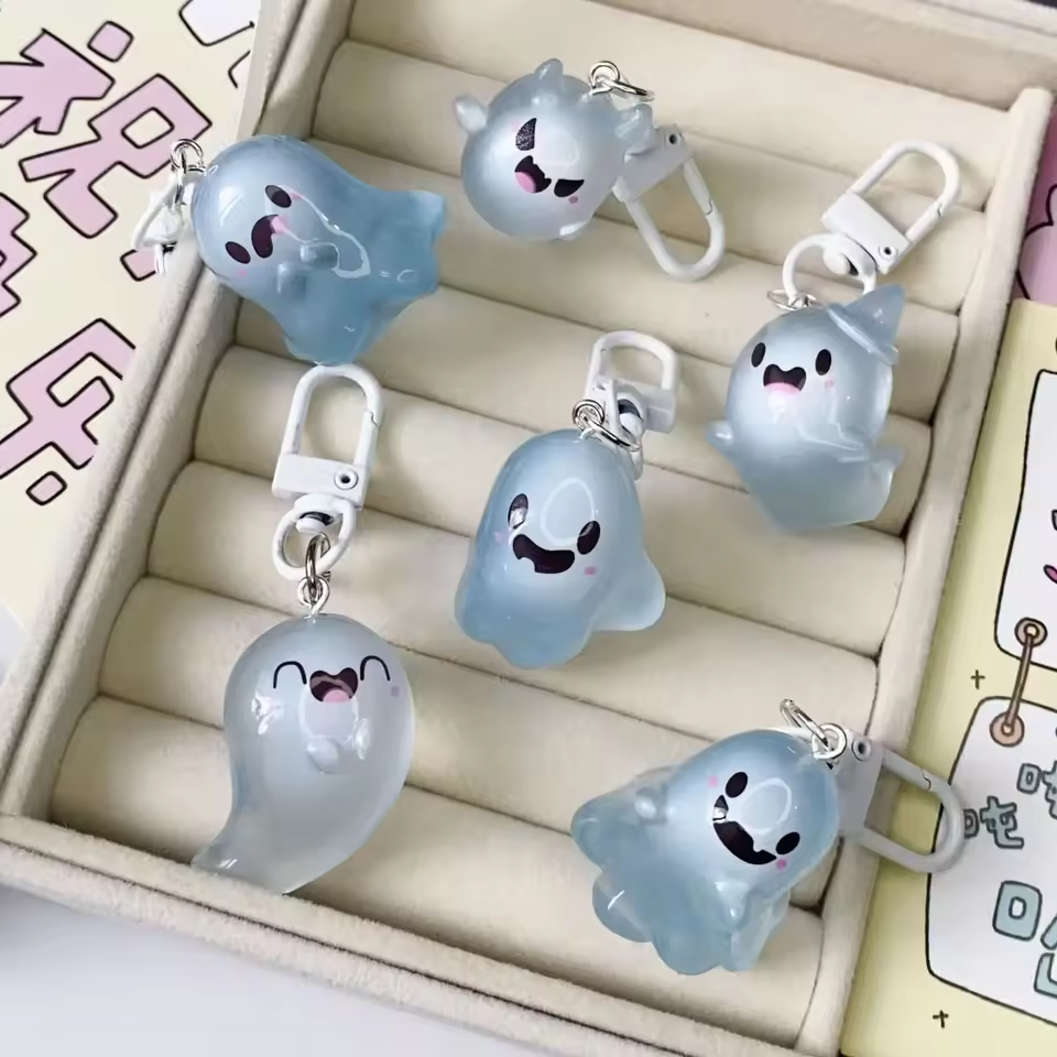 Halloween Jelly Ghost Keychain - Gaming Accessories Gifts 评论和价格